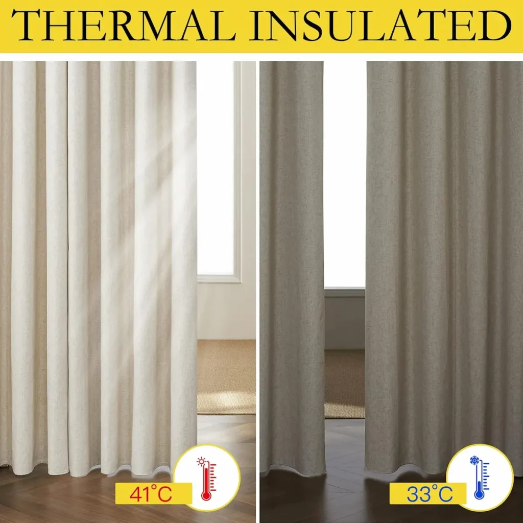 Noise reducing blackout curtains